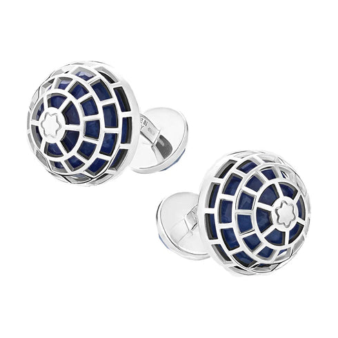 Montblanc Meisterstuck Cufflinks with Sodalite Stone - 1